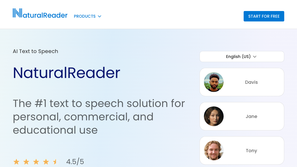 NaturalReader screenshot