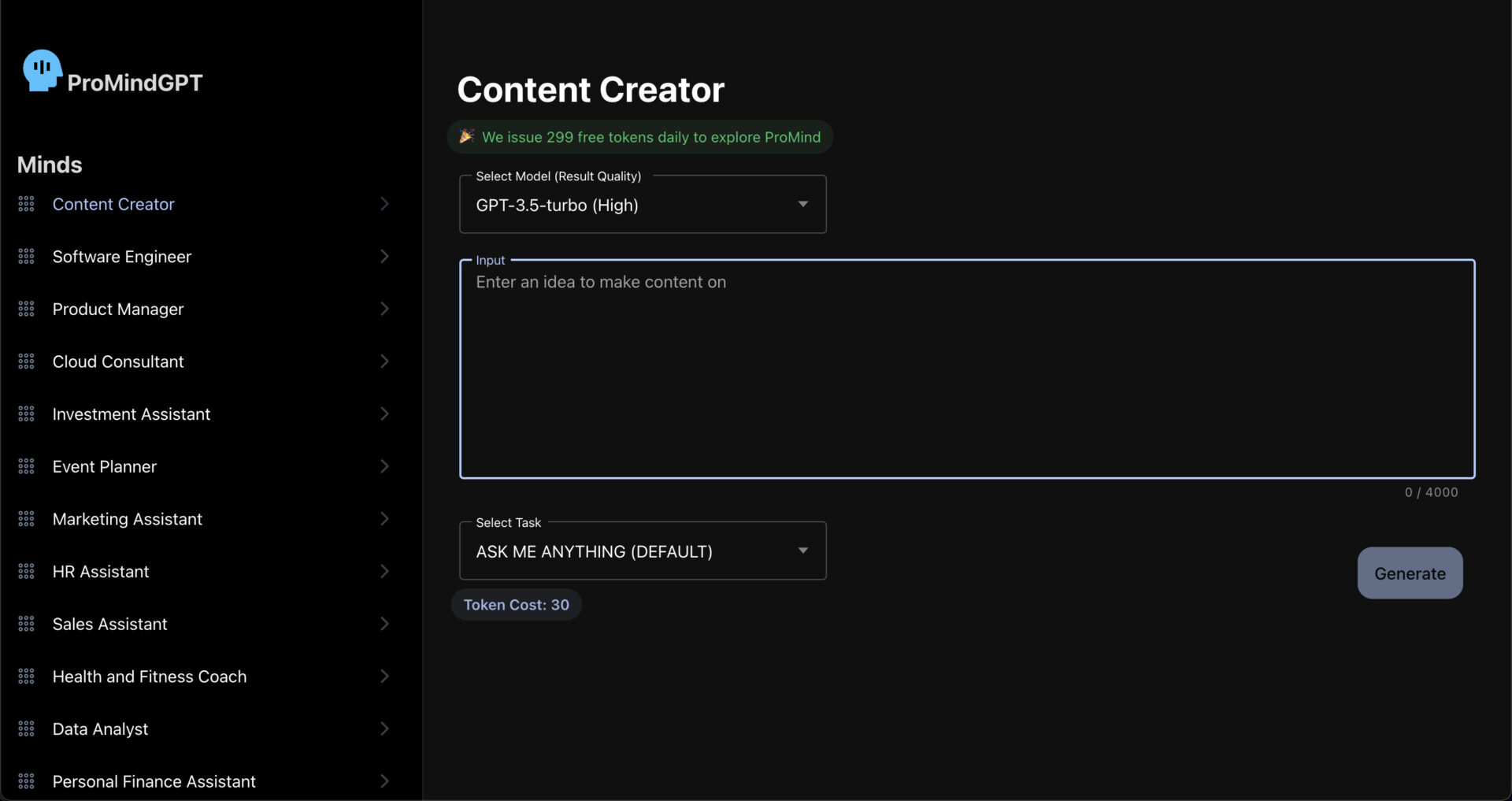 ProMindGPT screenshot